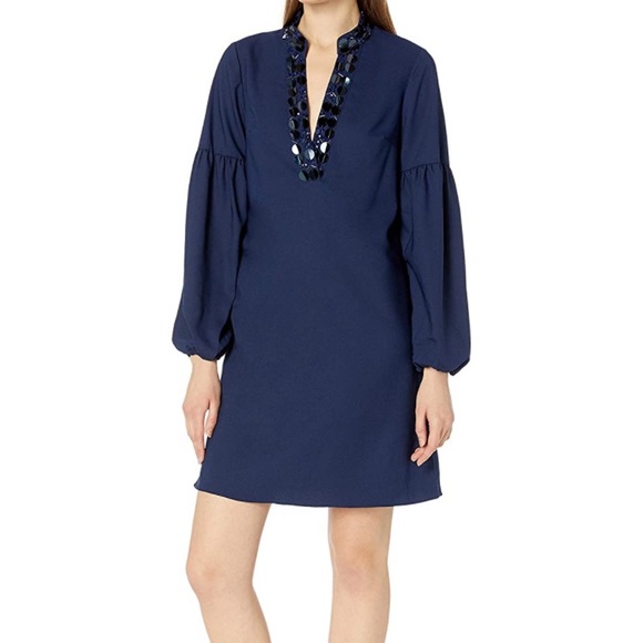 Lilly Pulitzer Shea Stretch Dress True Navy - Picture 2 of 5